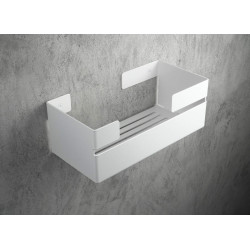 Elegancka Półka Ścienna Bianco Mat - Stalowa, Wysoka, Kompletny Zestaw Montażowy