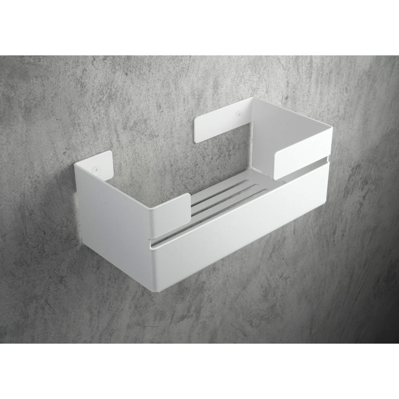 Elegancka Półka Ścienna Bianco Mat - Stalowa, Wysoka, Kompletny Zestaw Montażowy