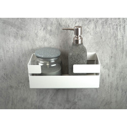 Elegancka Półka Ścienna Bianco Mat - Stalowa, Wysoka, Kompletny Zestaw Montażowy