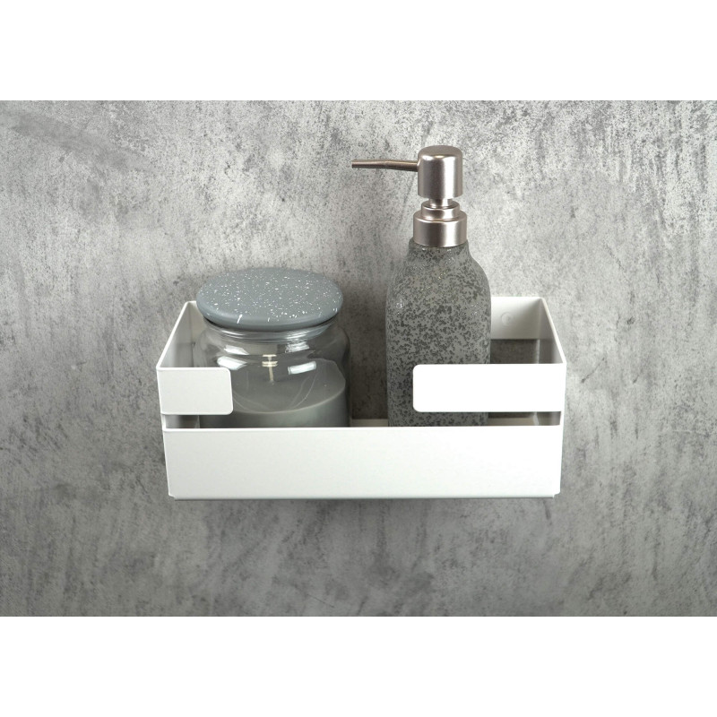 Elegancka Półka Ścienna Bianco Mat - Stalowa, Wysoka, Kompletny Zestaw Montażowy