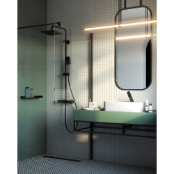 Elegancka Taca Łazienkowa Bianco Matowa Stal - Wielofunkcyjna Podstawka 52cm