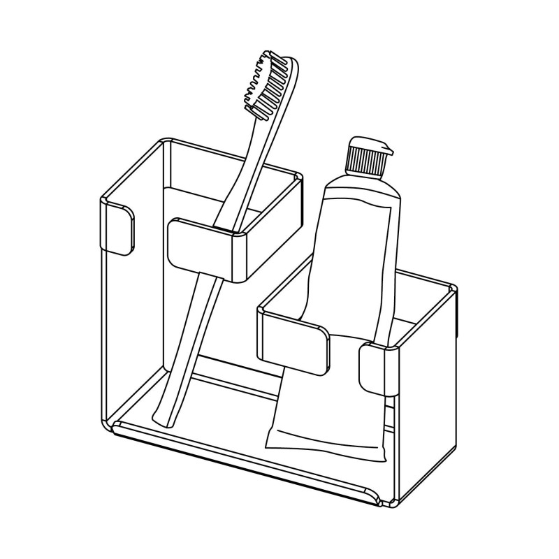 Poręczny Stojak na Szczoteczki z Matowej Stali - Bianco, Idealny do Łazienki!