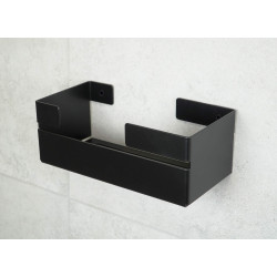 Elegancka Półka Łazienkowa Nero Mat z Montażem – Stalowa Doskonałość 90x240x115mm