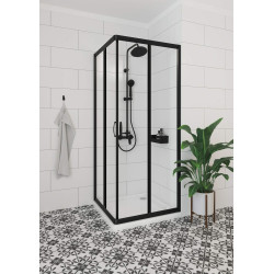 Elegancka Półka Łazienkowa Nero Mat z Montażem – Stalowa Doskonałość 90x240x115mm