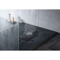 Czarna Mata Stalowa - Wielofunkcyjna Taca Łazienkowa Stylish Matte