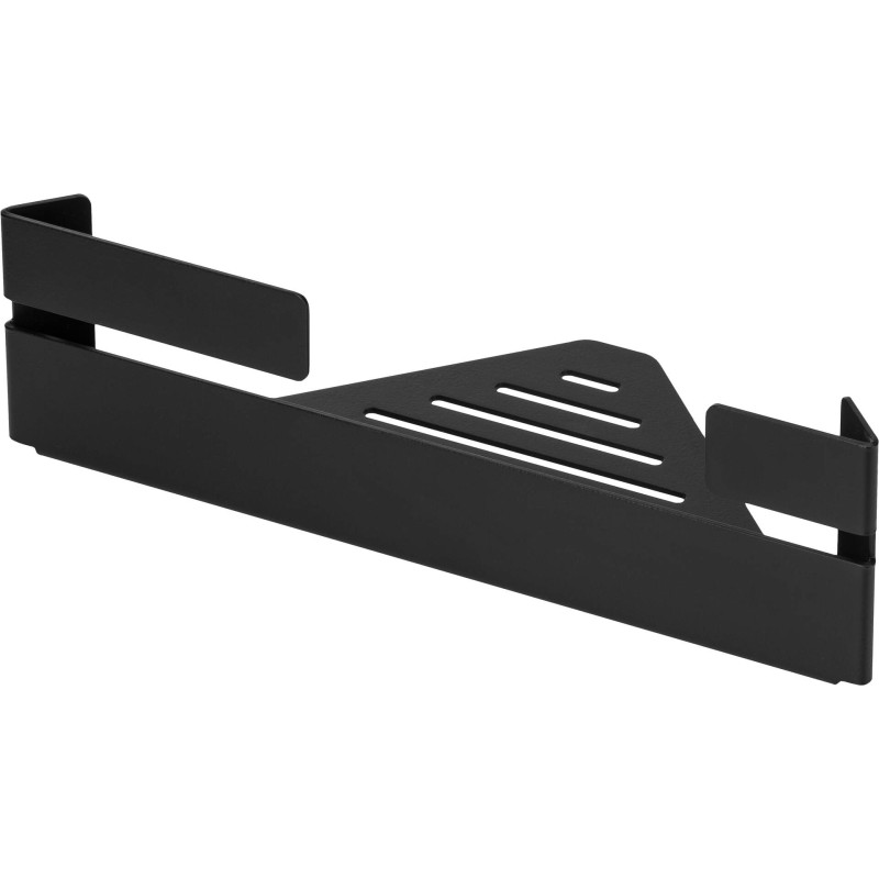 Nowoczesna matowa półka narożna z nero stali, 2 lata gwarancji