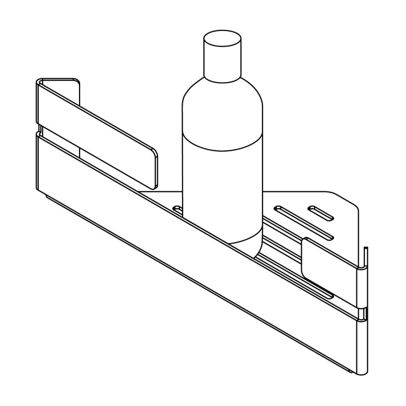 Nowoczesna matowa półka narożna z nero stali, 2 lata gwarancji
