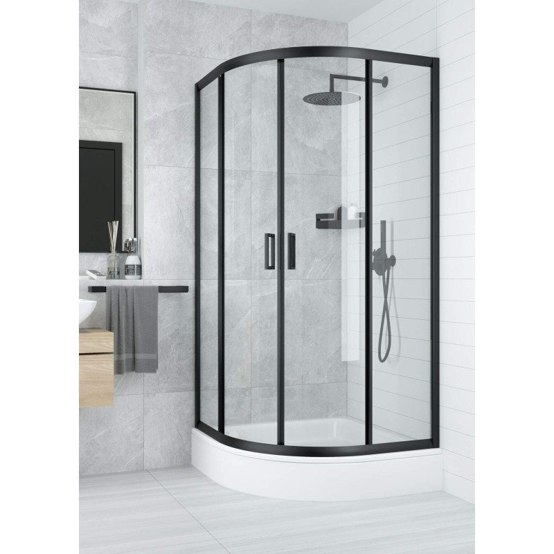 Nowoczesna matowa półka narożna z nero stali, 2 lata gwarancji