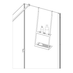 Elegancka Półka Prysznicowa Nero z Matowego Metalu - Uniwersalny Design dla Twojej Kabiny