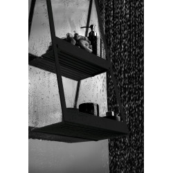 Elegancka Półka Prysznicowa Nero z Matowego Metalu - Uniwersalny Design dla Twojej Kabiny