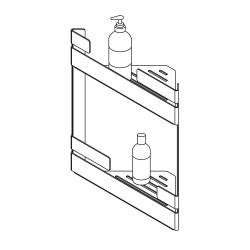Podwójna Półka Narożna Nero Mat - Nowoczesna Steel Design do Twojej Łazienki