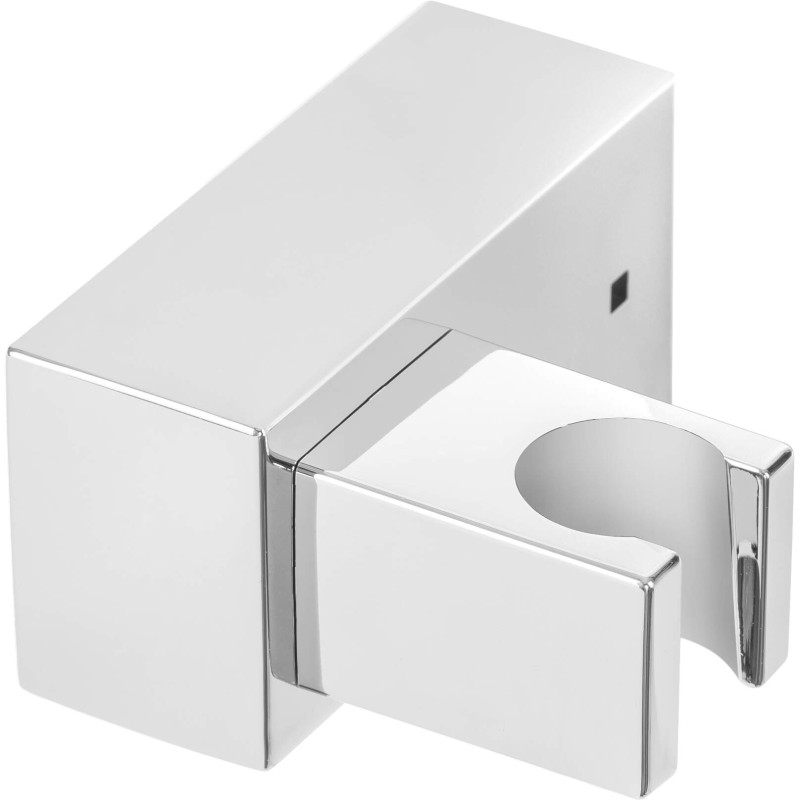 Elegancki Uchwyt Słuchawkowy Ścienny, Chromowy, Regulowany Kąt, Kwadratowy Design