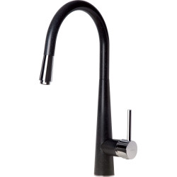 Bateria kuchenna Premium z grafitowym wykończeniem i wyciąganą wylewką - nowoczesny design!