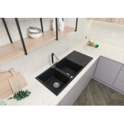 Bateria Kuchennego Blasku: Wyciągana Wylewka, Chrom & Czarny, Perfekcja i Funkcjonalność