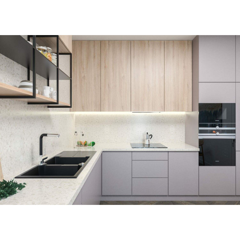 Bateria Kuchennego Blasku: Wyciągana Wylewka, Chrom & Czarny, Perfekcja i Funkcjonalność