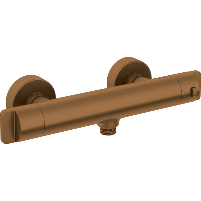 Termostatyczna Bateria Prysznicowa Retro z Mosiądzu w Brązie Szczotkowanym