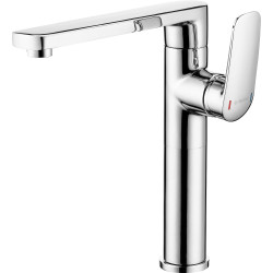 Chromowana Bateria Umywalkowa Premium z Obrotową Wylewką i Automatycznym Korkiem