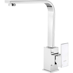 Elegancka Bateria Kuchenna Chromowana z Obrotową Wylewką i Ceramiczną Głowicą