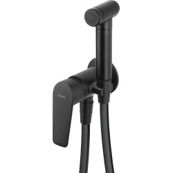 Czarna bateria bidetowa podtynkowa z bidettą 35 mm - styl i funkcjonalność w jednym!