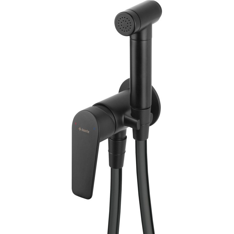 Czarna bateria bidetowa podtynkowa z bidettą 35 mm - styl i funkcjonalność w jednym!