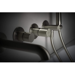 Stylowa Bateria Wannowa Podtynkowa 4-Otworowa ze Stali i Mosiądzu - Nowoczesny Design