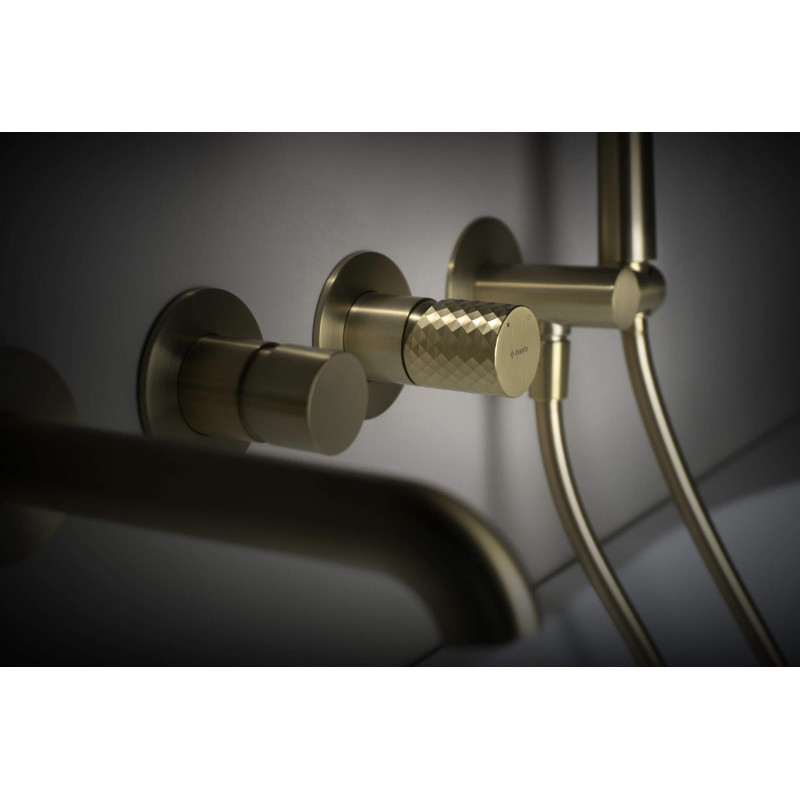 Deante Silia Hexa bateria wannowa podtynkowa złoty szczotkowany