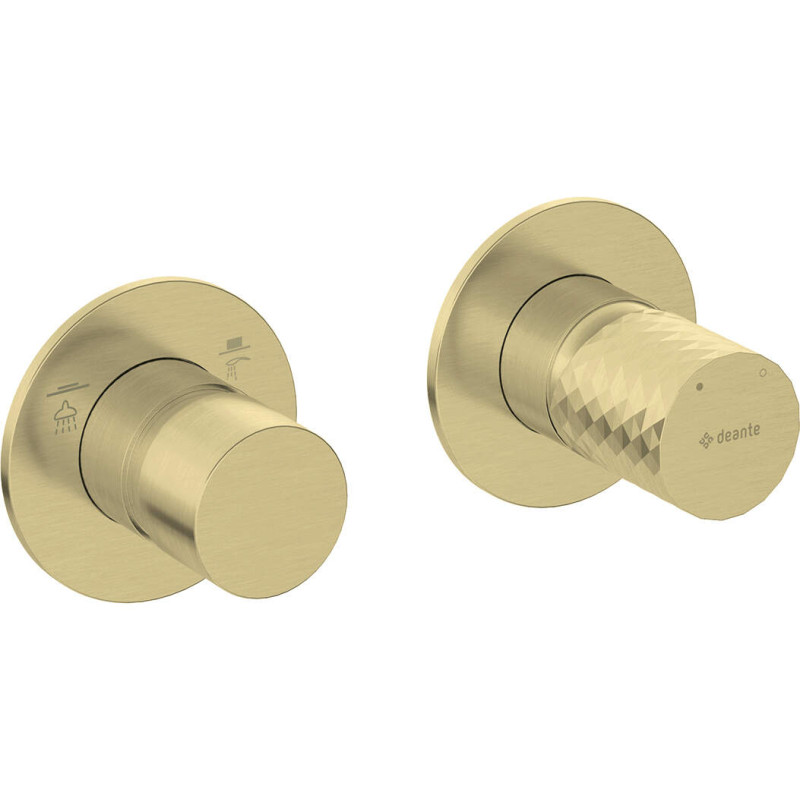 Złota Bateria Prysznicowa Podtynkowa z Przełącznikiem - Elegancja i Wygoda