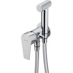 Ekskluzywna bateria bidetowa podtynkowa z chromowaną słuchawką bidetta