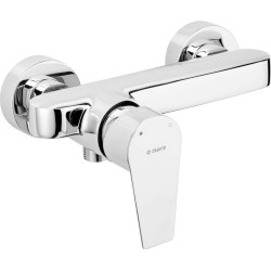 Chromowana bateria prysznicowa ścienna z mosiądzu, jednoręczna - styl, trwałość, wygoda!