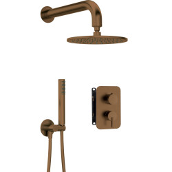 Luksusowy zestaw prysznicowy podtynkowy BOX z mieszaczową baterią i głowicą mosiężną