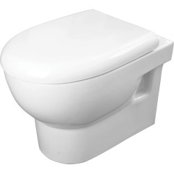 Elegancka Miska WC Wisząca z Deską Bezkołnierzowa, Cichy Opad, Antybakteryjna