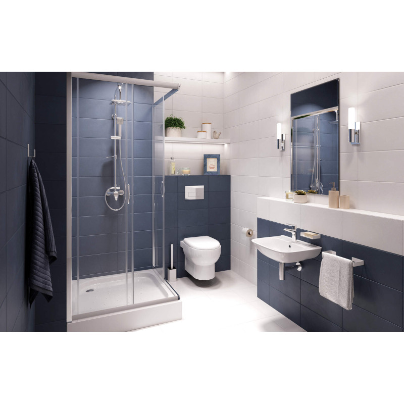 Elegancka Miska WC Wisząca z Deską Bezkołnierzowa, Cichy Opad, Antybakteryjna