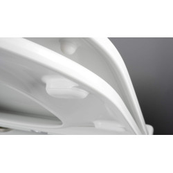 Elegancka Miska WC Wisząca Bezkołnierzowa z Deską - Ceramika Premium, Biała