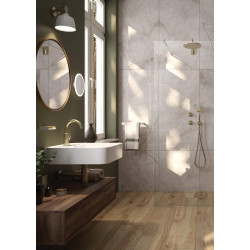 Przestronny Walk-In Prysznic Chrom 140 cm, Szkło 8mm, Active Cover, Regulowane Relingi