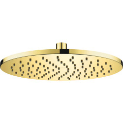 Złota Okrągła Głowica Prysznicowa 250mm z Mosiądzu - Luksusowy Prysznic w Twoim Domu