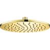 Złota Okrągła Głowica Prysznicowa 250mm z Mosiądzu - Luksusowy Prysznic w Twoim Domu