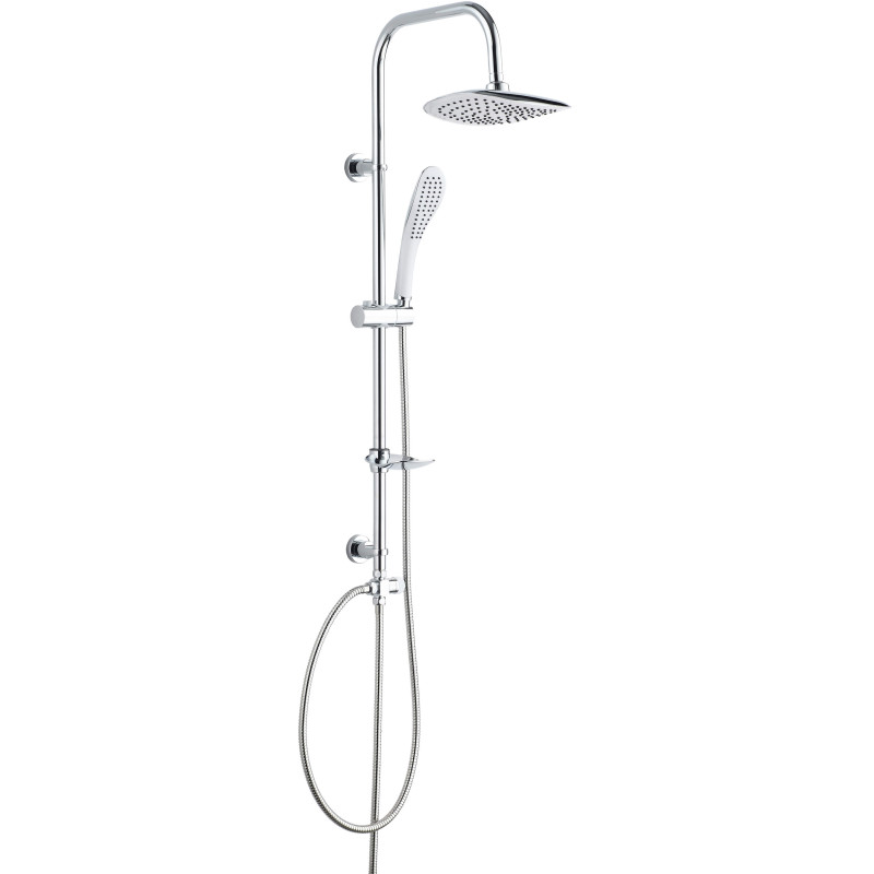 Deszczownica Chrom Premium 1-Funkcyjna z Anti-calc i Regulacją – Komplet Prysznicowy Elegance