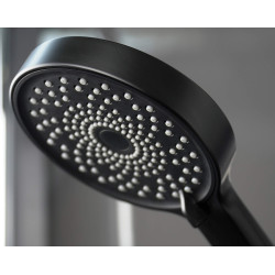 Prysznicowy Komfort Nero – Okrągła Słuchawka 3-trybowa dla Relaksującej Kąpieli