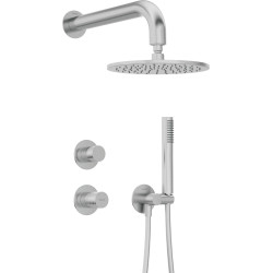 System natryskowy z głowicą 250 mm i deszczownicą - elegancja i funkcjonalność w Twojej łazience