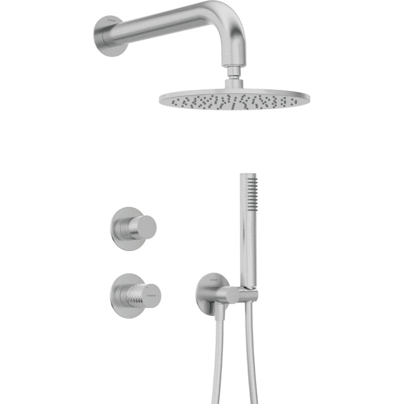 System natryskowy z głowicą 250 mm i deszczownicą - elegancja i funkcjonalność w Twojej łazience