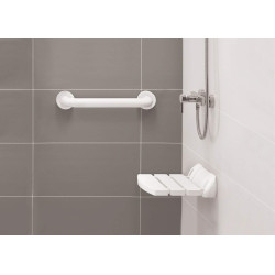 Elegancki Uchwyt Ścienny Błysk - Wytrzymałość 150kg, Nowoczesna Biała Stal 30cm