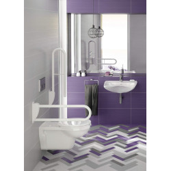 Składany uchwyt ścienny Premium 76 cm - Wytrzymałość 150 kg, Białe Wykończenie Błysk!