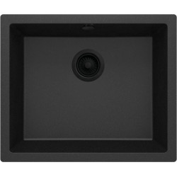 Niezawodny Zlewozmywak Granitowy Grafitowy 1-komorowy z Osprzętem