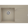 Elegancki Zlew Granitowy z Ociekaczem Prawy - Piaskowy Mat 76x50 cm