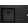 Granitowy Zlewozmywak 1 Komora Prawy, Grafit Metalik, Osprzęt Nero, Wpuskany, Matowy Finish