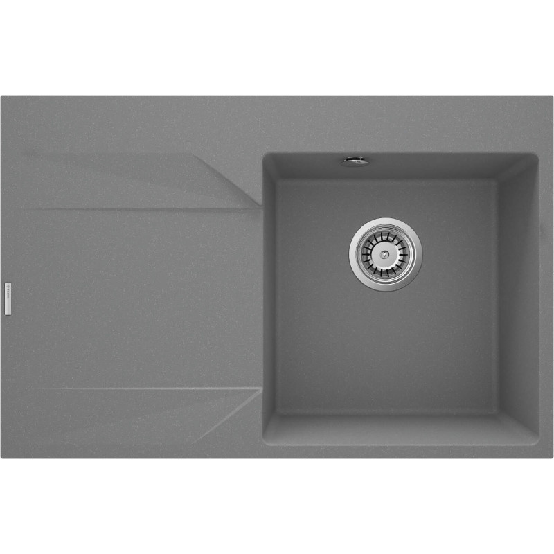 Granitowy Zlewozmywak z Ociekaczem - Stylowy Szary Mat, Wpuszczany, 1 Komora!