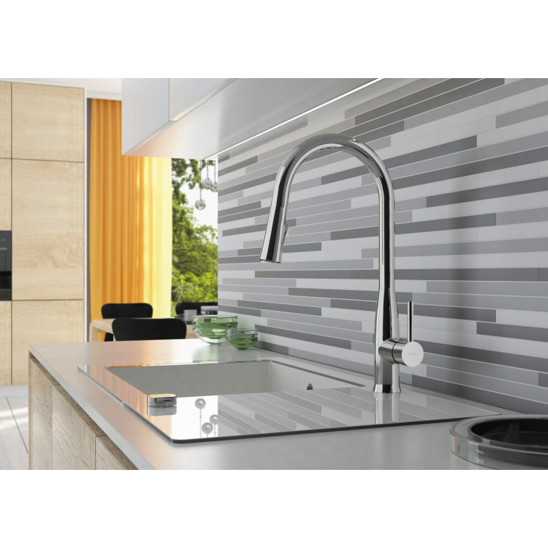 Zlewozmywak Szklano-Granitowy Alabaster 1-komorowy z Ociekaczem – Elegancja i Funkcjonalność!