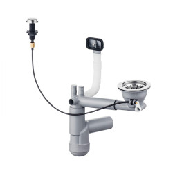 Deante Syfon Space-Saver do Zlewozmywaka 1-komorowego ze Stali z Teleskopowym Systemem Montażu