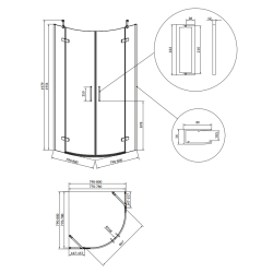 Elegancka Kabina Prysznicowa Cersanit City 80x80x195 - Styl i Funkcjonalność w Twojej Łazience