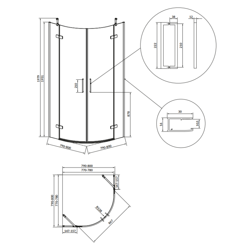 Elegancka Kabina Prysznicowa Cersanit City 80x80x195 - Styl i Funkcjonalność w Twojej Łazience